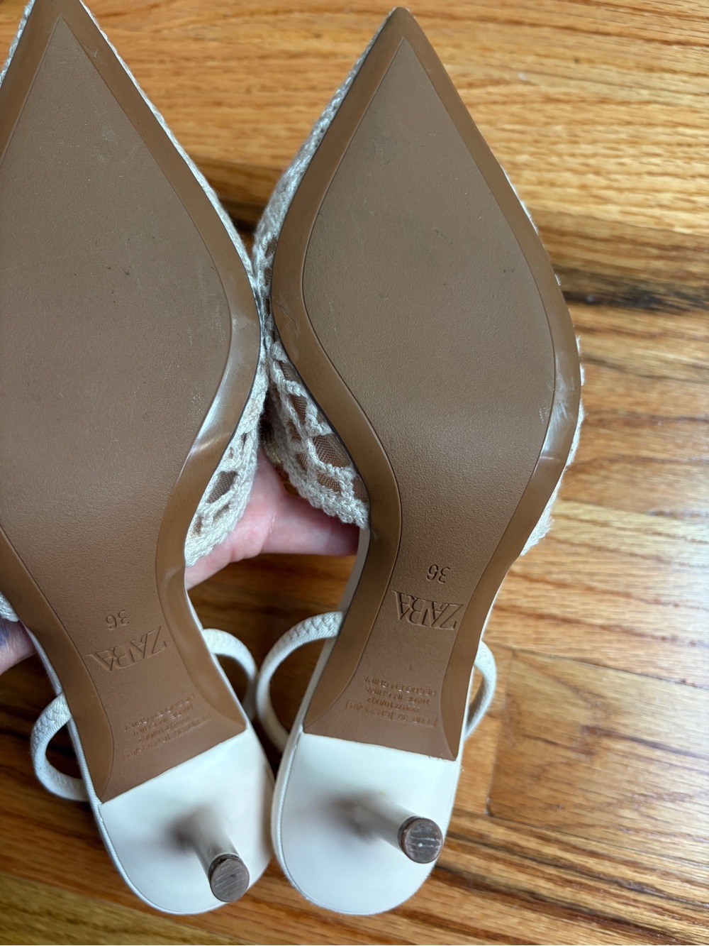 Zara crochet kitten heel sling back - Picture 5 of 6